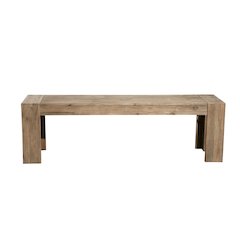 Seashore Dining Bench, Antique Natural