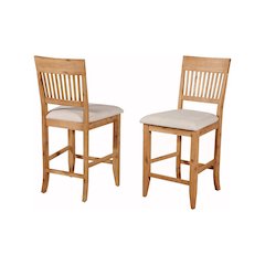 Aspen Set of 2 Pub Chairs, Antique Natural