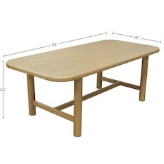 Hudson Dining Table, Light Oak