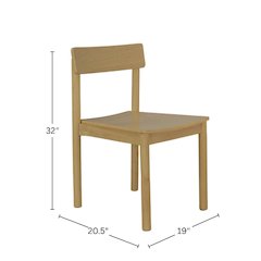 Hudson Side Chairs, Light Oak