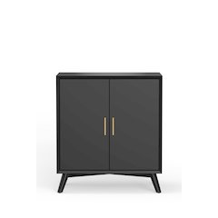 Flynn Small Bar Cabinet, Black