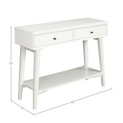 Flynn Console Table, White