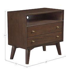 Flynn Large Nightstand, Walnut