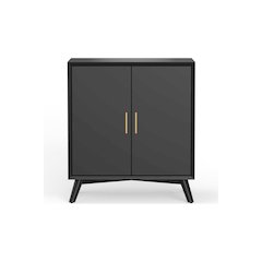 Flynn Small Bar Cabinet, Black