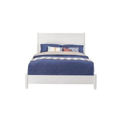 Flynn Standard King Platform Bed, White