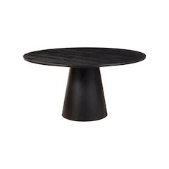 Cove Round 59" Dining Table, Vintage Black
