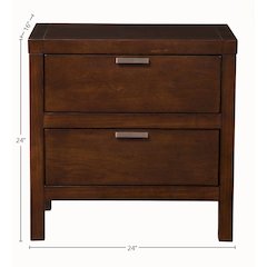 Carmel 2 Drawer Nightstand, Cappuccino