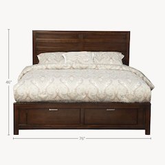 Carmel California King Storage Bed, Cappuccino