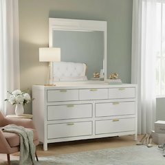 Carmel 7 Drawer Dresser, White