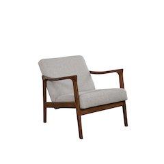Zephyr Lounge Chair, Light Grey