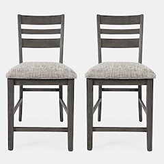 Altamonte Contemporary Ladderback Upholstered Counter Stool (Set of 2)