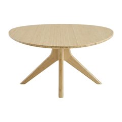 Wheat Bamboo Coffee Table with Mid Century Design and Contemporary Style