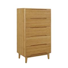 Currant Five Drawer High Chest, Caramelized