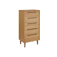 Sienna Five Drawer High Chest, Caramelized