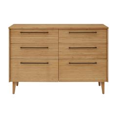 Sienna Six Drawer Double Dresser, Caramelized