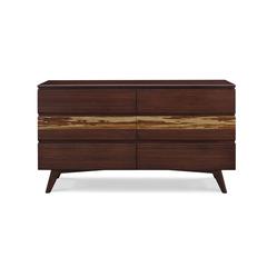 Azara Six Drawer Double Dresser, Sable