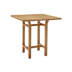 Solid Bamboo Bar Height Table – Tall Square Table in Caramelized Finish