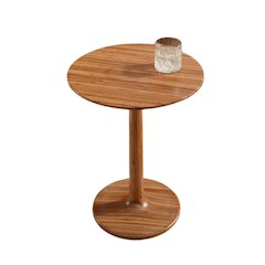 Amber Bamboo Side Table – Solid Wood Minimalist End Table for Living Room
