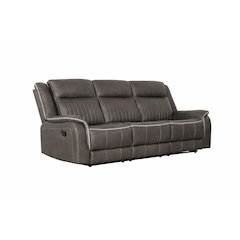 Enzo  Sofa W/Dual Recliner- Gray