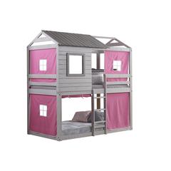 Deer Blind Bunk Loft W/Pink Tent