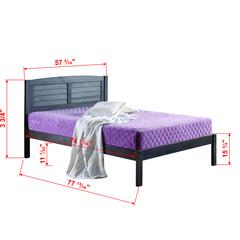Full  Louver Bed W/Twin Trundle Bed