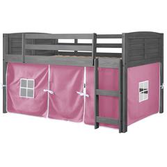 LOUVER LOW LOFT ANTIQUE GREY W/ PINK TENT KIT