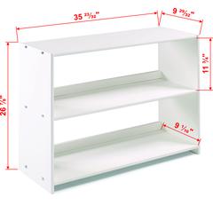 Low Loft Bookcase Shelf White