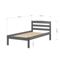 TWIN ECONO BED DARK GREY
