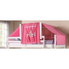 Bunk Bed Pink Tent Kit White