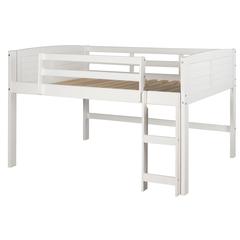 Louver Low Loft Hdbd/Ftbd/Rails White