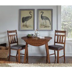 Mason 26" - 42" Round Dropleaf Table, Mango