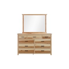 Gallagher Dresser & Mirror, Natural Hickory