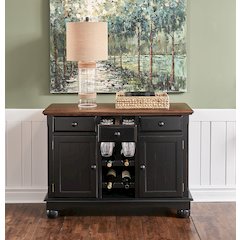 British Isles Server, Oak-Black Finish