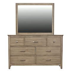 Geo Heights Dresser & Mirror, Butterscotch