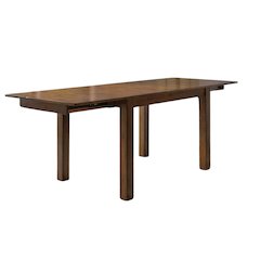 Rustic Whiskey Extendable Dining Table with Leaf, Rustic Dining Table for Eight