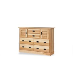 Amish Highlands 7 Drawer Mule Chest, Natural