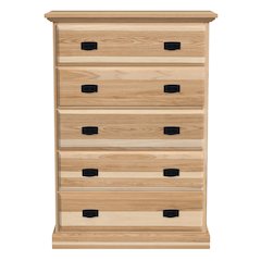 Amish Highlands 5 Drawer Chest, Natural