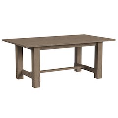 Anacortes 74" - 106" Trestle Table with (2) 16" Leaves, Dark Taupe