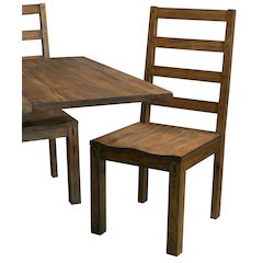 Anacortes Side Chair with Wood Seating, Salvaged Mahogany