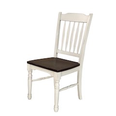 British Isles Slatback Sidechair, Chalk-Cocoa Bean Finish