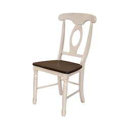 British Isles Napoleon Sidechair, Chalk-Cocoa Bean Finish
