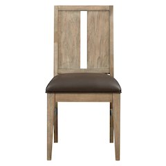 Casual Loft Panel Back Upholstered Side Chair (2 pack), Roasted Hazelnut