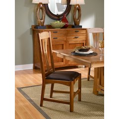 Cattail Bungalow Comfort Side Chair, Warm Amber Finish