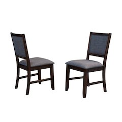 Chesney Upholstered Side Chair 2 Pack, Falcon Brown