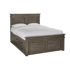 Glacier Point King Captains Bed, Graystone Finish