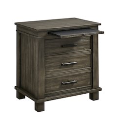 Glacier Point Nightstand, Graystone Finish