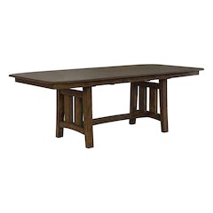 Henderson 72" - 90" Trestle Table with (1) 18" Butterfly Leaf, Muscavadi Brown