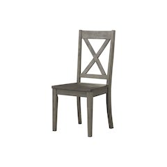 Huron X-Back Side Chair, Distressed Grey Finish(Set of 2)