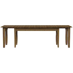Leucadia 61.25"-133.25" Three-Leaf Extension Table, Toasted Java