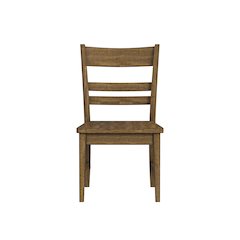 Leucadia Ladderback Side Chair with Wood Seat (2 pack), Toasted Java